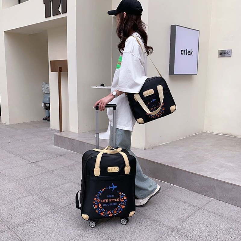 拉杆包万向d轮旅行包大容量行李包套装可背折叠行李箱牛津布防水