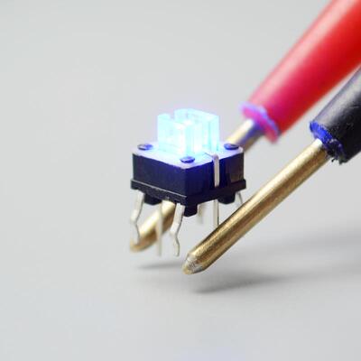 KHAN环保带灯微动6*6*7透明手柄带灯轻触开关4脚按键开关进口簧片