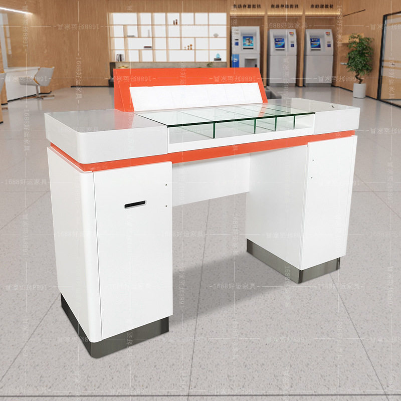 烤漆填单台信用社双面填写台桌物业电网便民服务柜台填表台办公桌