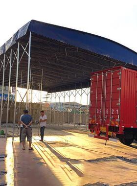 安微手动推拉钢筋绑扎棚钢结构推拉雨棚多种尺寸推拉棚