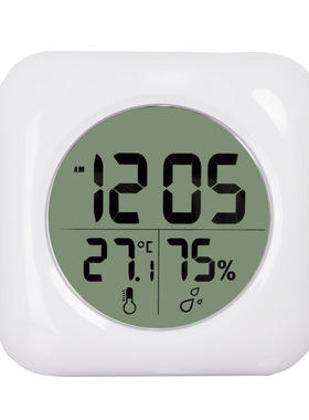 emate 方形浴室钟 吸盘钟 防水挂钟 防水墙钟 防水温湿度计 墙钟