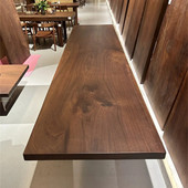 尺寸：358 独板北美黑胡桃大板茶桌办公桌餐桌茶台