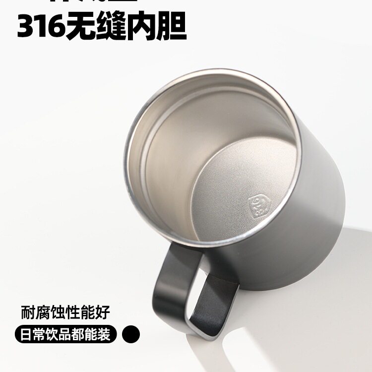 2026316不锈钢马克杯办公杯子带盖带勺子水杯女茶杯男保温咖啡杯