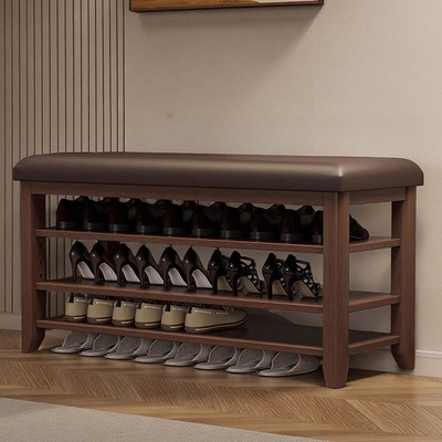 实木换鞋凳窄软包坐垫家用门口鞋架可坐式超窄换鞋凳鞋柜坐凳一L^