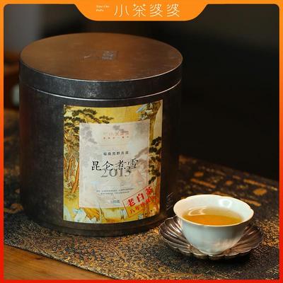 昆仑煮雪2013年老白茶十年珍藏铁罐装甜润枣香180克小茶婆婆