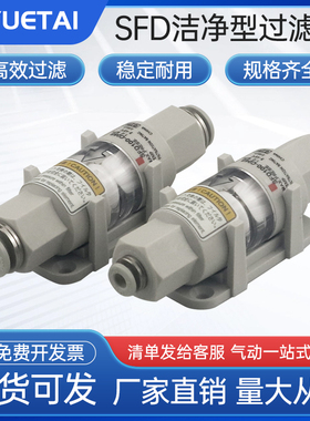 SMC型洁净型空气过滤器SFD100/200-C04/06/08/10/12大流量半导体