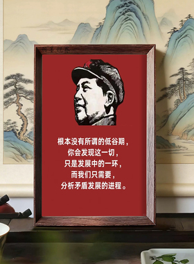 发展观语录相框低谷只是发展一环分析矛盾进程桌面励志装饰画框