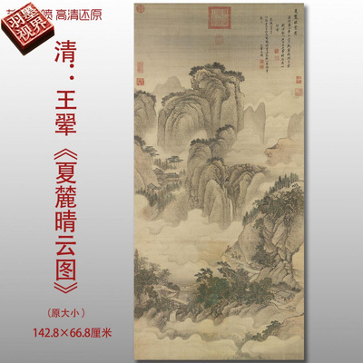 王翚夏麓晴云图清四王传统山水图