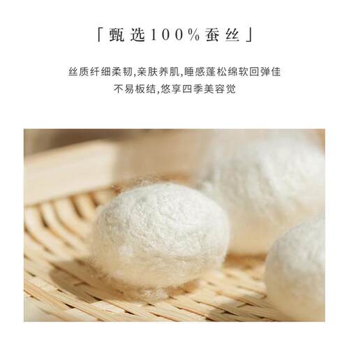Interlagos日本蚕丝枕护颈椎助睡眠枕头枕芯高度可调节防螨抗菌枕