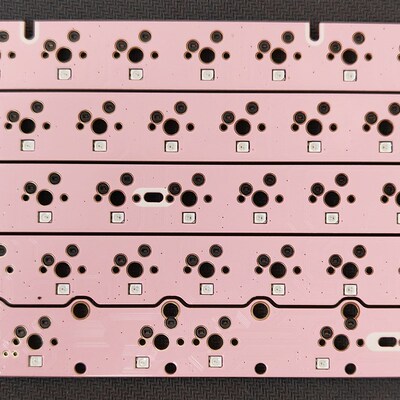 NN64 左移64PCB GH60下灯位开槽分裂空格 7回律动喇叭旋钮阶梯CAP