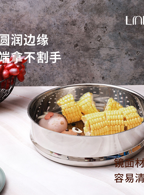 精品18-10不锈钢多功能蒸屉蒸笼加高加厚18/20/22/24/28/30/32cm