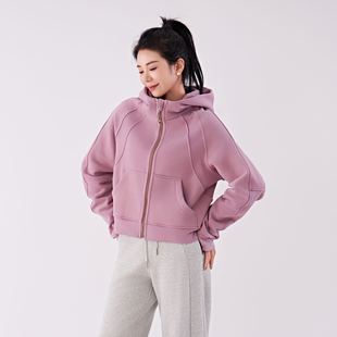 冬外套短款 2025新款 运动高级感连帽 女装 lulu卫衣外套平替加绒厚款