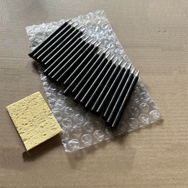 热销60W低磁螺纹外热式烙铁头黑金刚烙铁头电子焊接维修60W尖头烙