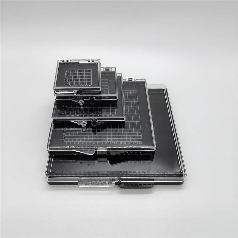 热销120x120x12mm自吸附胶盒样品/晶片收纳储存运输防震防尘硅片