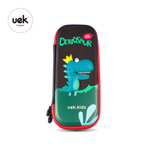 现货UEK文具盒创意萌宠可爱韩版中小学生铅笔盒笔袋男孩文具袋收