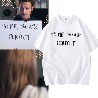 love actually真爱至上电影t恤字母奈特莉爱情文艺男女情侣短袖