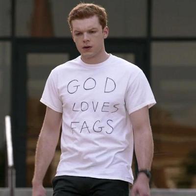 美剧无耻之徒同款GOD LOVES FAGS英文短袖男女Shameless宽松t恤潮