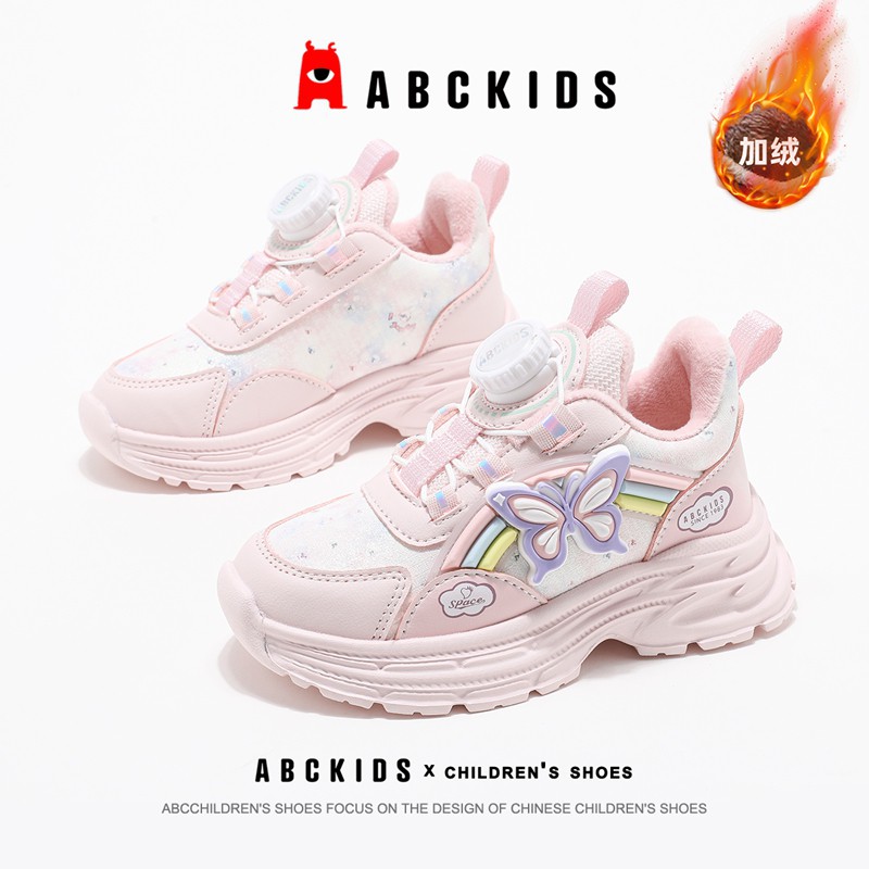 ABCkids女童加绒棉鞋儿童运动鞋