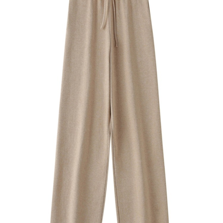 高腰休闲裤纯色拖地裤长裤