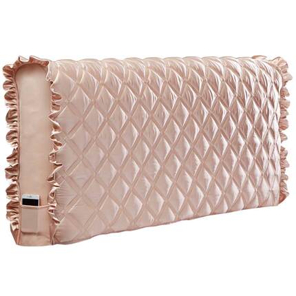 热销53n欧苏缦布艺床头罩实木床头套加厚欧式皮床1.5m防尘罩1.8床