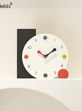 满得达桌面装饰摆件家居饰品座钟电视柜装饰品台钟入户玄关摆件