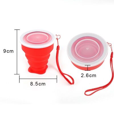 速发1Pc 200ml/240ml Portable Silicone Retractable Folding Cu