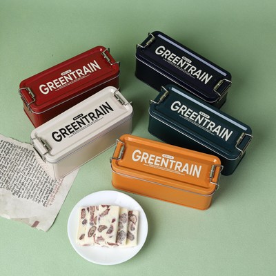 绿皮火车茶礼多彩复古怀旧风小铁盒太妃糖奶糕点心下午茶零食