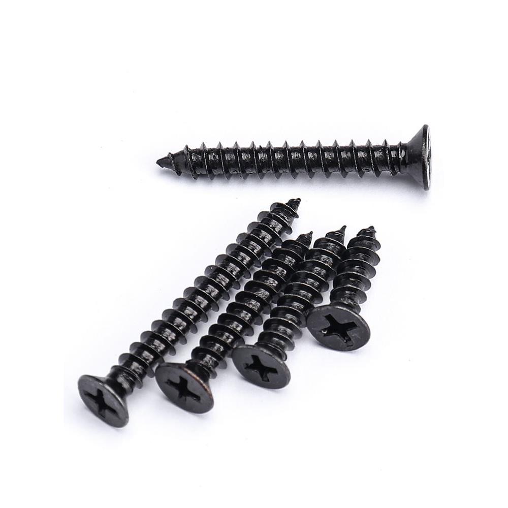 坚奕不锈钢平头自攻螺丝KA黑色沉头十字螺钉木牙螺丝M1M2M3M4M5M6