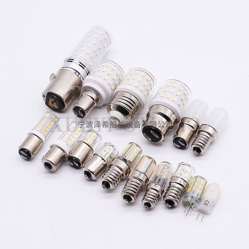 船用LED航行信号灯灯泡P28S/B22/E27卡口螺口插口B15D超亮24V220V