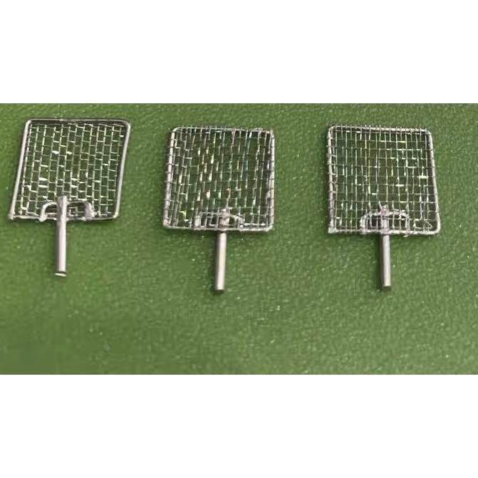 30*30mm铂网 带边框 焊接1mm粗5mm 长铂丝尾巴 铂网0.12mm，52目