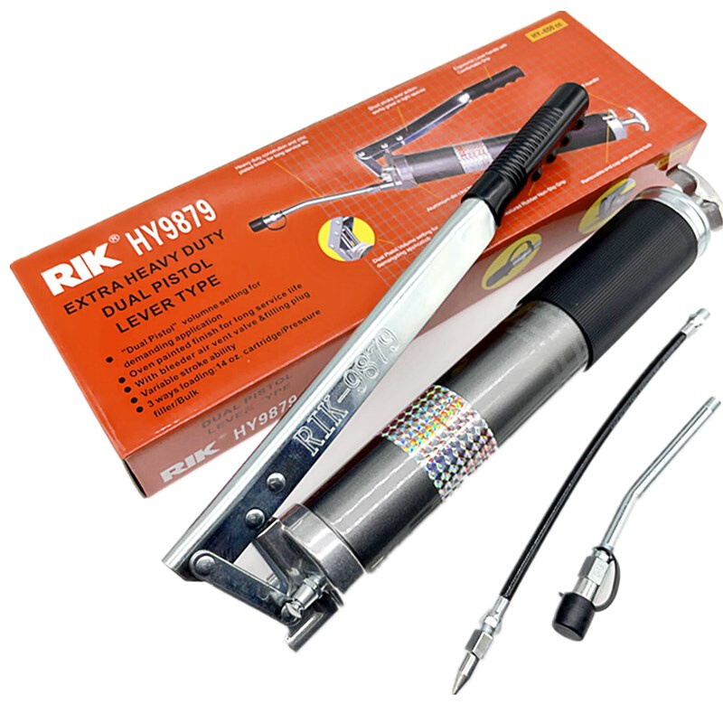 。日本进口黄油枪 NOK 高压省力手动透明500 600cc 挖掘润滑牛油