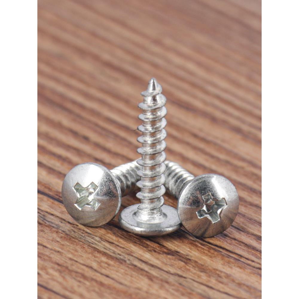 坚奕加硬镀锌十字大扁头自攻螺丝镀白锌蘑菇头木螺钉M3M3.5M4M5M6