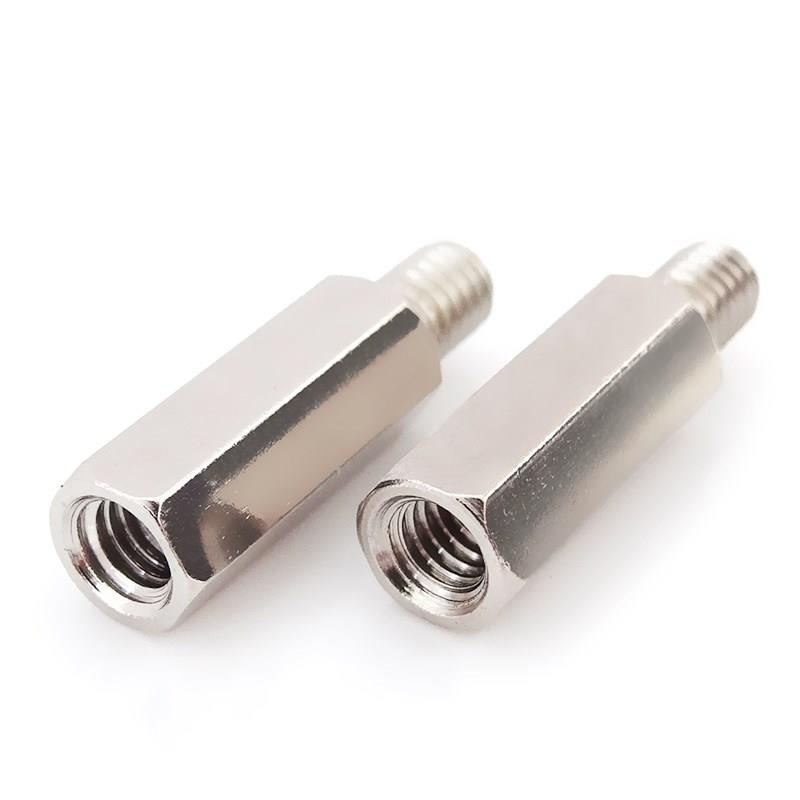 6#-32 4#-40UNC公制英制六角铜柱螺丝美制铜柱COM串口铜螺柱螺丝