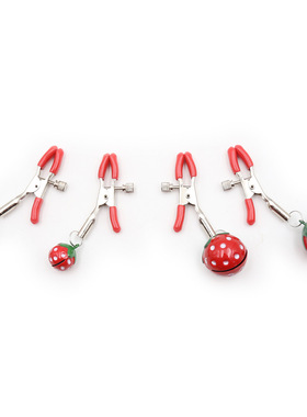 超级可爱的草莓铃铛夹子