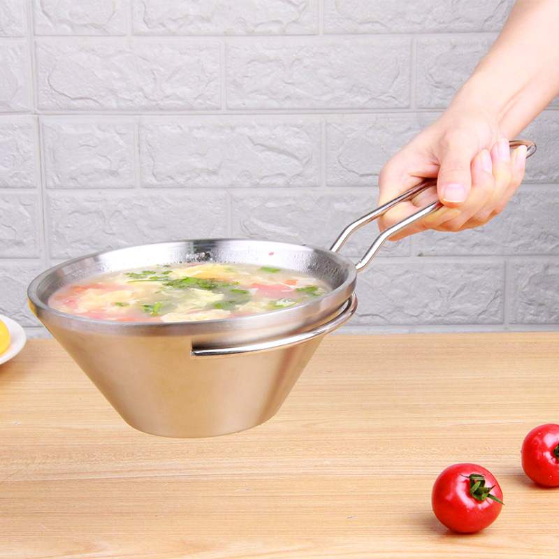 一片月不锈钢砂锅托叉碗托取碗夹