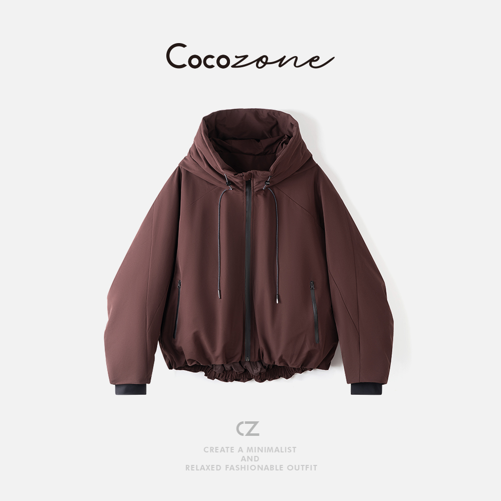 COCO ZONE 刘一一“科鲁达95鹅”简约连帽户外感鹅绒服 CD2A2140