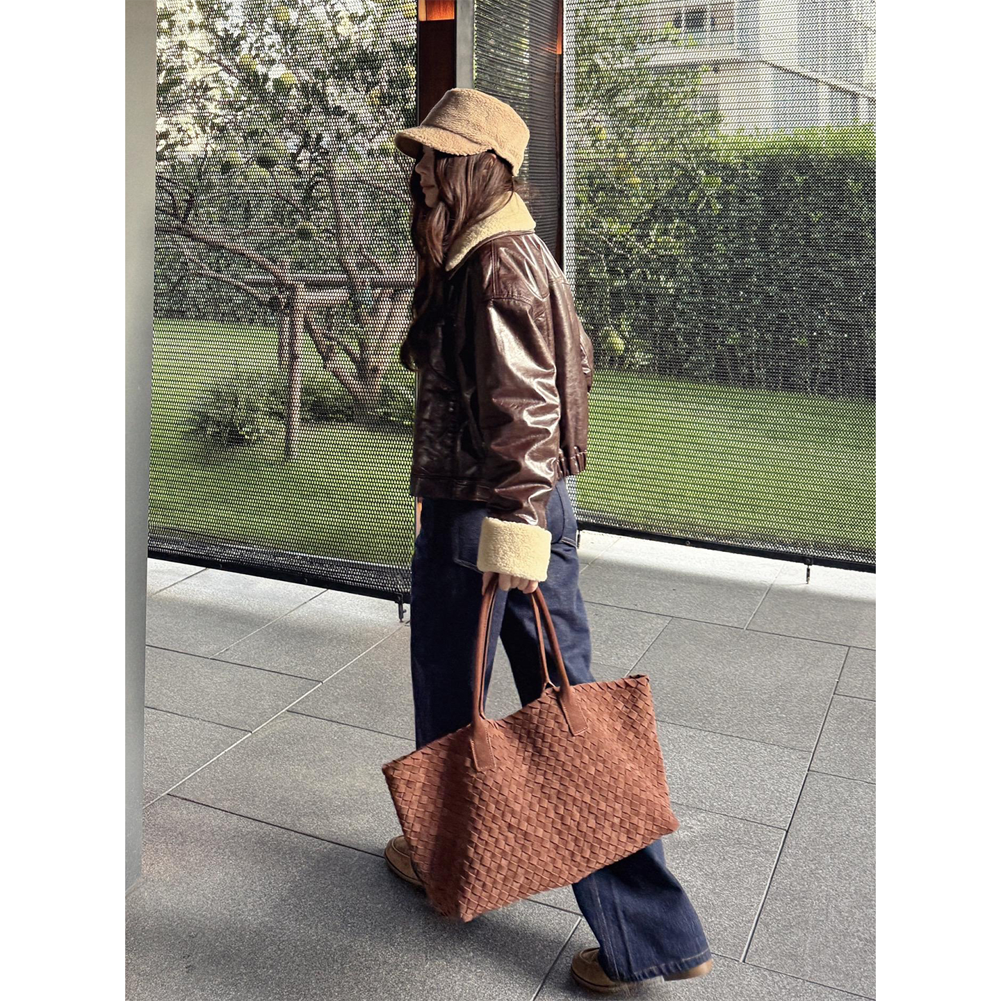 COCO ZONE 刘 一一 【山羊绒混纺】垂感阔腿牛仔裤 CD1A1711