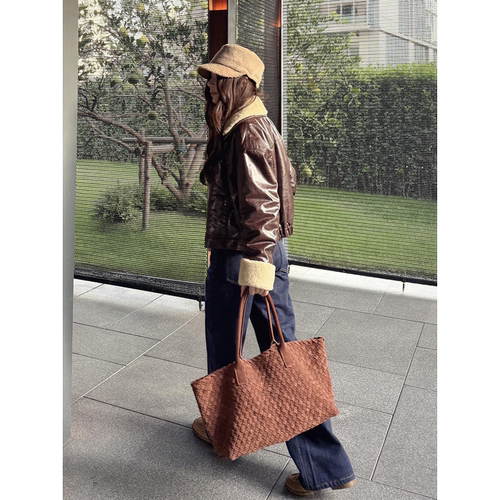 COCO ZONE 刘 一一 【山羊绒混纺】垂感阔腿牛仔裤 CD1A1711