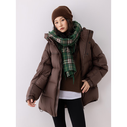 COCO ZONE 刘一一90鹅绒设计感连帽羽绒服气质保暖上衣CC2C1968