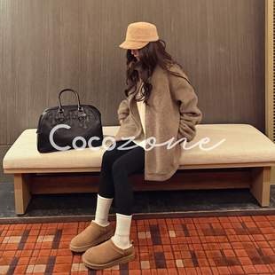 ZONE 立领拉链毛绒外套 刘 松果十字花 CD1A1763 一一 COCO