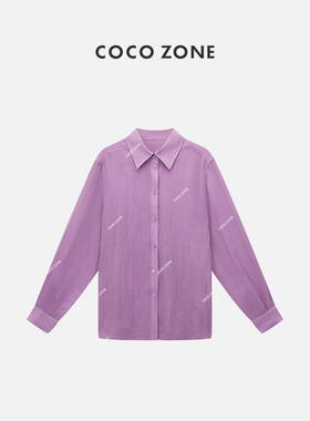 COCO ZONE刘11 夏季时尚POLO领开襟衬衫休闲单排扣上衣CC1B0885