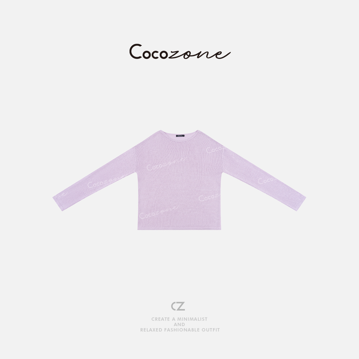 COCO ZONE 刘112025新款简约宽松套头休闲针织衫CD1A0553