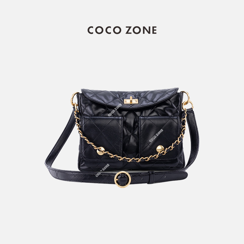 COCO ZONE&刘一一小香风菱格链条单肩包多口袋设计斜挎包CC2A0345,箱包皮具/热销女包/男包,通用款女包,淘宝优惠券,粉丝福利购,淘宝优惠卷
