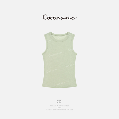 COCO ZONE 刘一一 100绵羊毛早春无袖显瘦打底背心CD2A0557