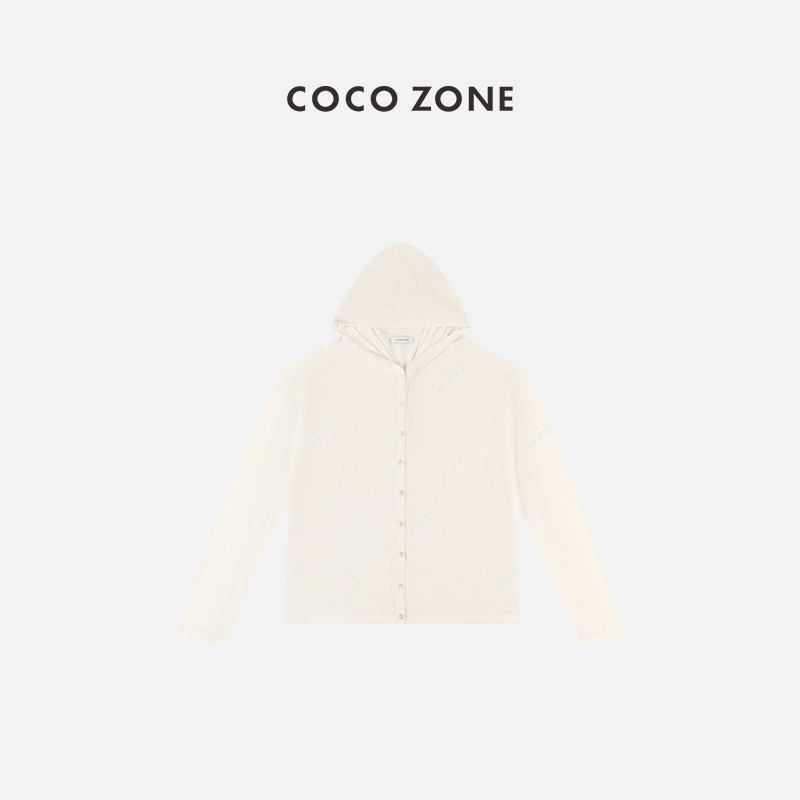 COCOZONE桑蚕丝棉夏日连帽针织