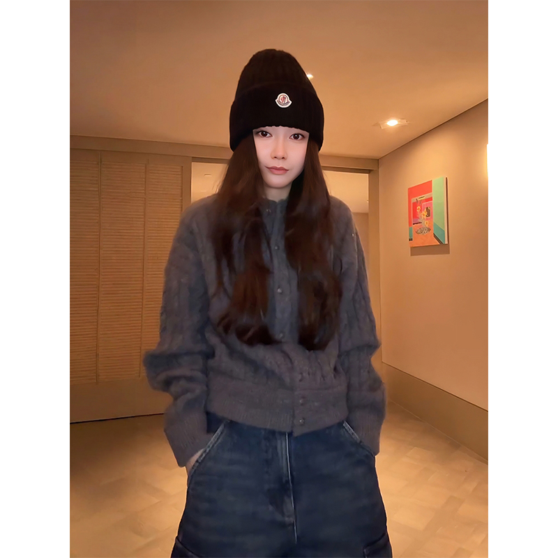 COCO ZONE 刘11【100绵羊毛】单排扣层次感羊毛衫CD1A1422