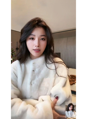 COCO ZONE 刘11西班牙进口美丽奴羊皮冬季立领皮草皮衣CC2D3401