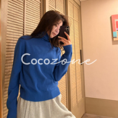 ZONE 刘 一一 COCO 玻尿酸山羊绒26支绵羊毛高领羊毛衫 CD2A3231