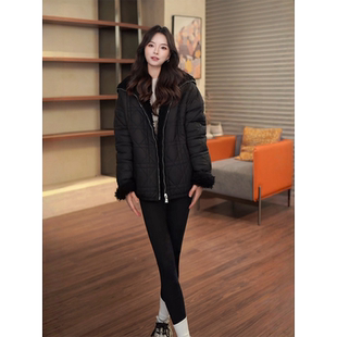 秋冬高级感菱格翻领百搭长袖 刘一一 外套CC2D2655 ZONE COCO