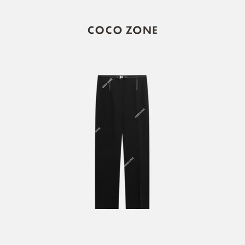 COCO ZONE 2023新款时尚休闲裤直筒显瘦直筒西裤 23C17010